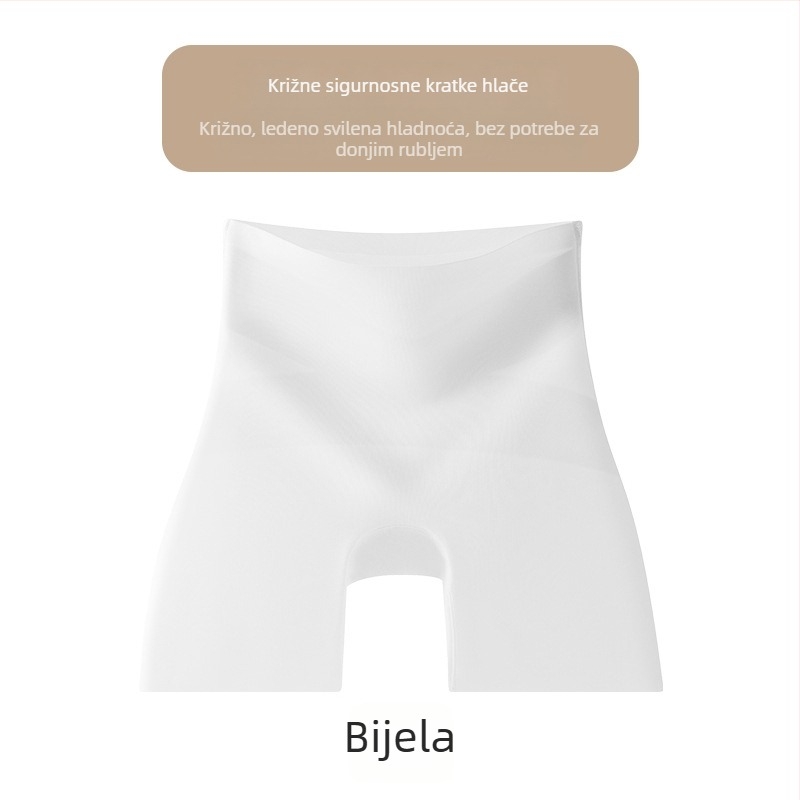 Tri u jednome ženske hlače od ledenog svilenog materijala s visokim strukom za kontrolu trbuha i podizanje stražnjice, legice za zaštitu od prozirnosti
