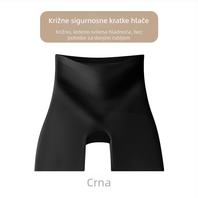 Tri u jednome ženske hlače od ledenog svilenog materijala s visokim strukom za kontrolu trbuha i podizanje stražnjice, legice za zaštitu od prozirnosti