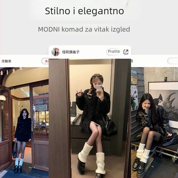Nijlon tajice s fleeceom za zimu, točkasti uzorak, kompresija, cijeli stopalo