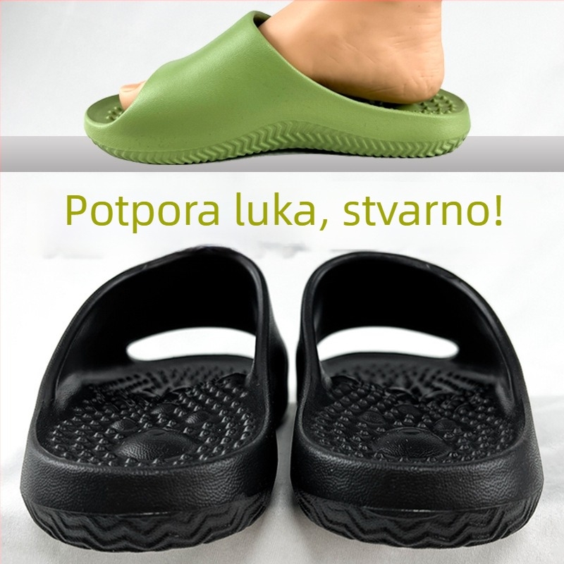 Papuče za masažu s potporom luka za odrasle – EVA gornji dio i potplat, protuklizne, masaža akupunkturnih točaka, ležerni stil, unutarnja/vanjska upotreba