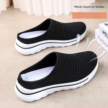 Ženske slip-on tenisice s prozračnom mrežicom, niski gornji dio, okrugli vrh, đon injekcijski oblikovan, tekstilna uloška