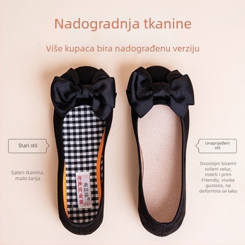 Ženske platnene cipele s mašnicom, prozračne i lagane, gornji dio od pamuka, PU potplat, okrugli vrh, niski gornji dio, za proljeće