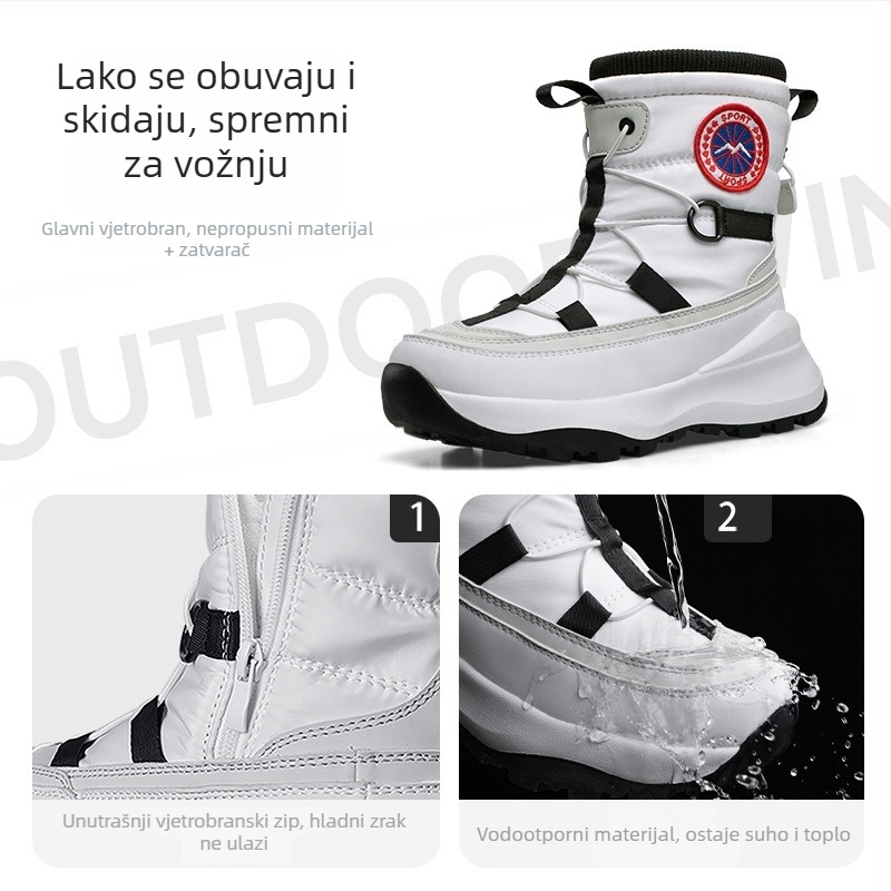 Snježne čizme - vodootporne, protuklizne, zadržavaju toplinu, lagane, gornji dio od tarpaulina