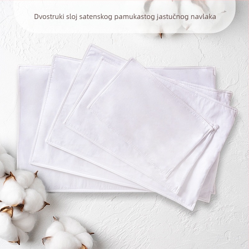 Dvostruka navlaka za jastuk, 100% pamuk, satenska tkanina, zatvarač, za bebe i djecu, moderni minimalistički stil, reaktivno tiskanje i bojanje