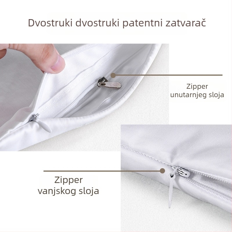 Dvostruka navlaka za jastuk, 100% pamuk, satenska tkanina, zatvarač, za bebe i djecu, moderni minimalistički stil, reaktivno tiskanje i bojanje