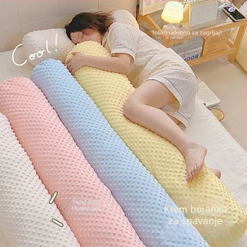 Duga plišna jastučnica za podršku nogu pri bočnom spavanju i trudnicama, cilindrična jastučnica s PP pamukom