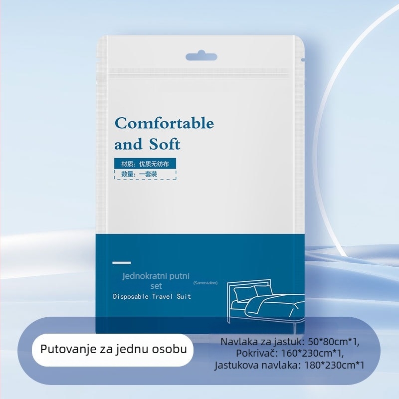 Otisnuti jednokratni hotelski set posteljine od četiri dijela, SMS materijal