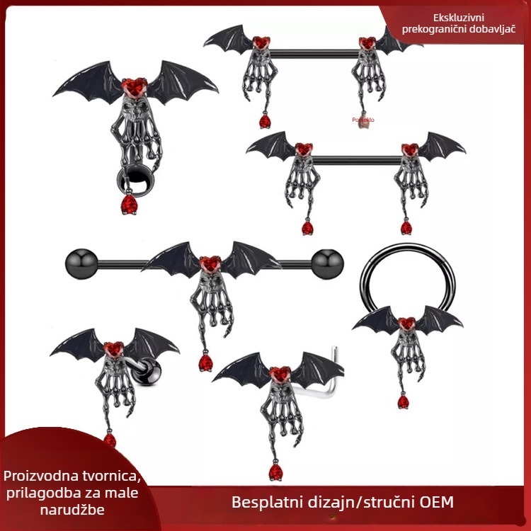 Set za piercing pupka – nehrđajući čelik, unisex, stil životinja/zodijak, elektropliranje, višedijelni set