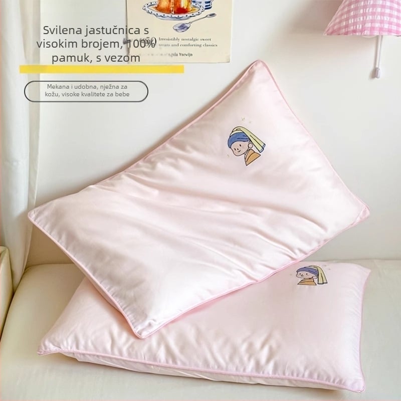 Dječja navlaka za jastuk, pamuk s dugim vlaknima, više od 95% pamuka, izvezeno tkanina, reaktivni otisak i bojanje