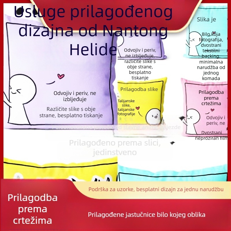 Prilagođena svadbena jastučnica sa znakom sreće