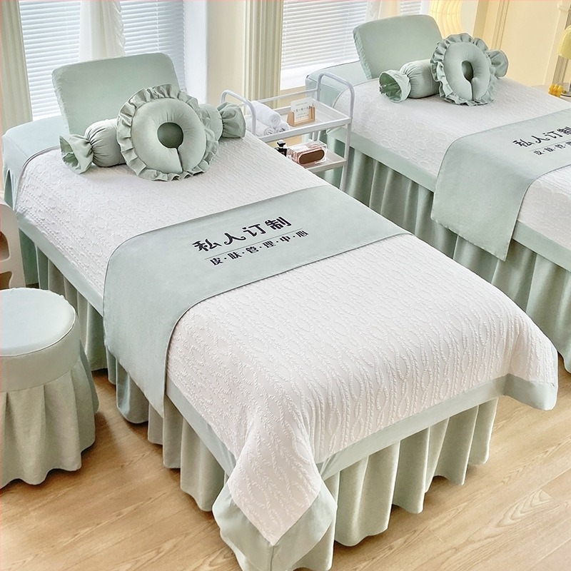 Prekrivač za krevet Søren, mješavina poliestera i pamuka, trodimenzionalno cvjetno tkanje, reaktivno tiskanje i bojanje, svijetao luksuzni stil, 300–500 g