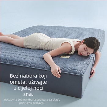 Gumirana plahta za krevet, šivana, od pamuka, jednobojna, reaktivno bojanje, 1000–1500 g