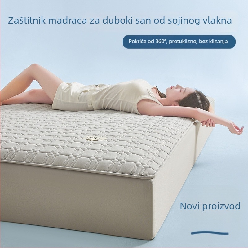 Gumirana plahta za krevet, šivana, od pamuka, jednobojna, reaktivno bojanje, 1000–1500 g