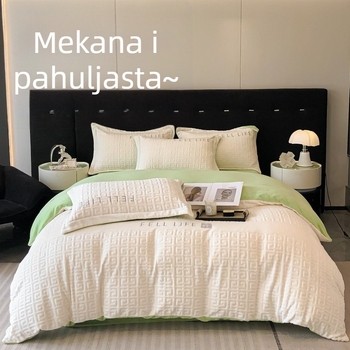 Komplet posteljine od mliječnog velūra s izveznim uzorkom, antistatijski, debeli, reaktivno bojano