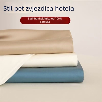 Čaršav s gumom – dugački pamuk, satenska tkanina, reaktivno bojanje, 100 niti, 300–500 g