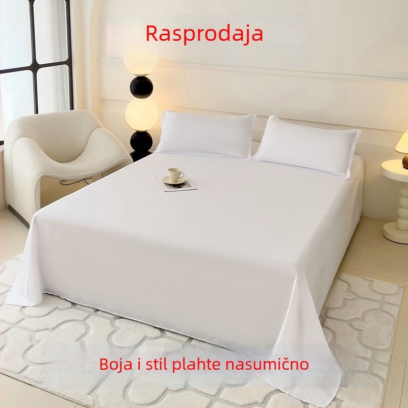 Jednobojni set posteljine od mliječno velura, četverodjelni, A razina za majke i djecu, zimski debeli prekrivač i plahte