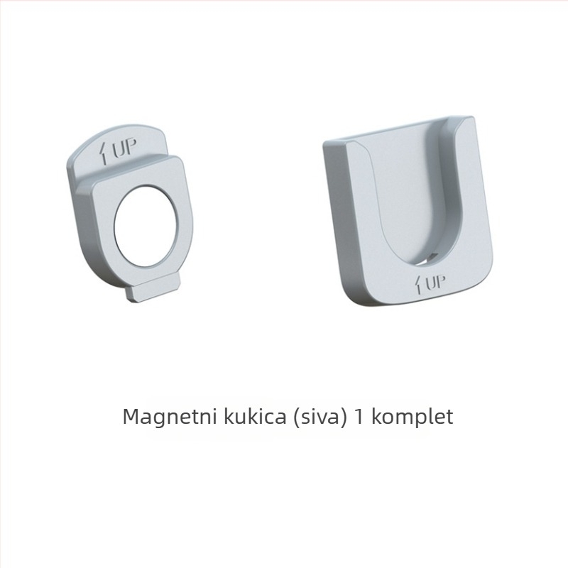 Držač za daljinski upravljač na zid s magnetskim kukom i vakuumskom čašicom, ABS, bez bušenja, nosivost 2 kg, moderan minimalistički dizajn