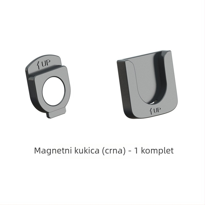 Držač za daljinski upravljač na zid s magnetskim kukom i vakuumskom čašicom, ABS, bez bušenja, nosivost 2 kg, moderan minimalistički dizajn