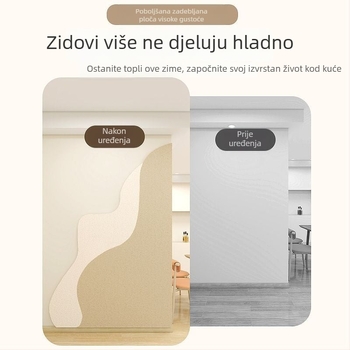 Filc pločice za zid s zaštitom od udara, mekani zidni ukras hodnika, pol zid dekor, panel protiv prljavštine
