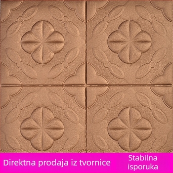3D samoljepljivi zidni dekor od pjenaste mase — vodootporan, otporan na vlagu, otporan na prljavštinu, zvučna izolacija, uzorak 29453