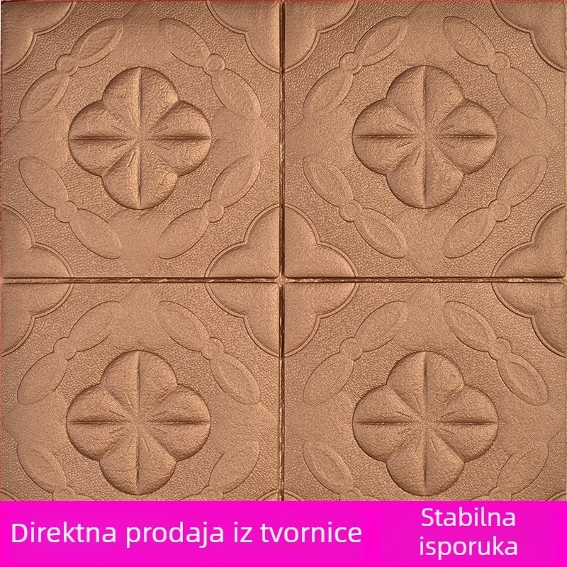 3D samoljepljivi zidni dekor od pjenaste mase — vodootporan, otporan na vlagu, otporan na prljavštinu, zvučna izolacija, uzorak 29453