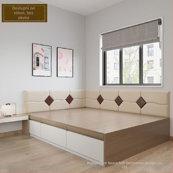 Tatami mekani zidni panel za dječji krevetić — zaštita od sudara, prilagodljivo, Baker Cloud (Materijal: umjetna koža; Stil: moderna jednostavnost; Obrada prilagodljiva: Da)