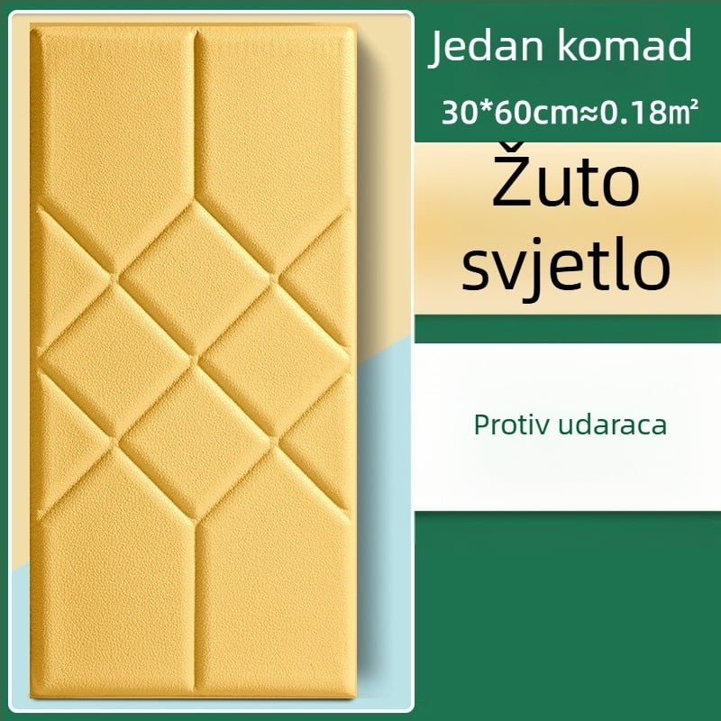 Vodootporna zidna naljepnica za dnevnu sobu, samoljepljivi panel od polipropilinskih vlakana, PE sadržaj 40%, uzorak 60682085, 1 komad