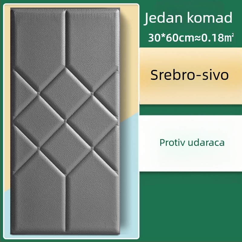 Vodootporna zidna naljepnica za dnevnu sobu, samoljepljivi panel od polipropilinskih vlakana, PE sadržaj 40%, uzorak 60682085, 1 komad