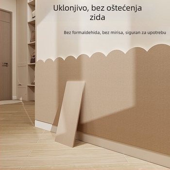 3D mekan tapecirani zidni panel s samoljepljivim stražnjim slojem – dekorativno oblaganje zida za spavaću sobu, zaštita od udara u dječjoj sobi