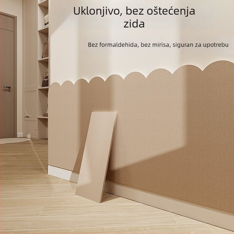 3D mekan tapecirani zidni panel s samoljepljivim stražnjim slojem – dekorativno oblaganje zida za spavaću sobu, zaštita od udara u dječjoj sobi