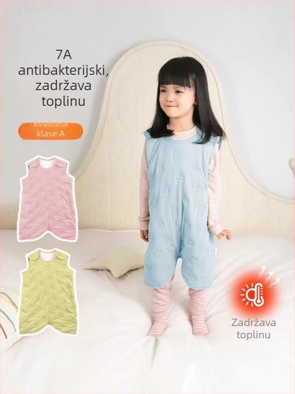 Dječji spavaći vreća, stil prsluka, debela toplina, poliester tkanina, poliester podstava, poliester punilo