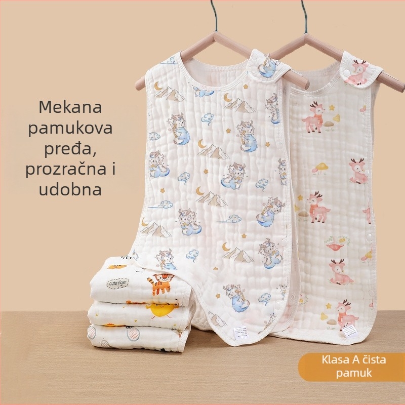 Belchiro Dječji spavaći vreć od 100% pamuka, muslin, bez rukava, crtić dizajn, tip: spavaća vrećica / deka protiv kikova