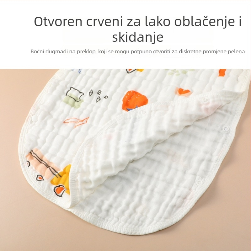 Belchiro Dječji spavaći vreć od 100% pamuka, muslin, bez rukava, crtić dizajn, tip: spavaća vrećica / deka protiv kikova