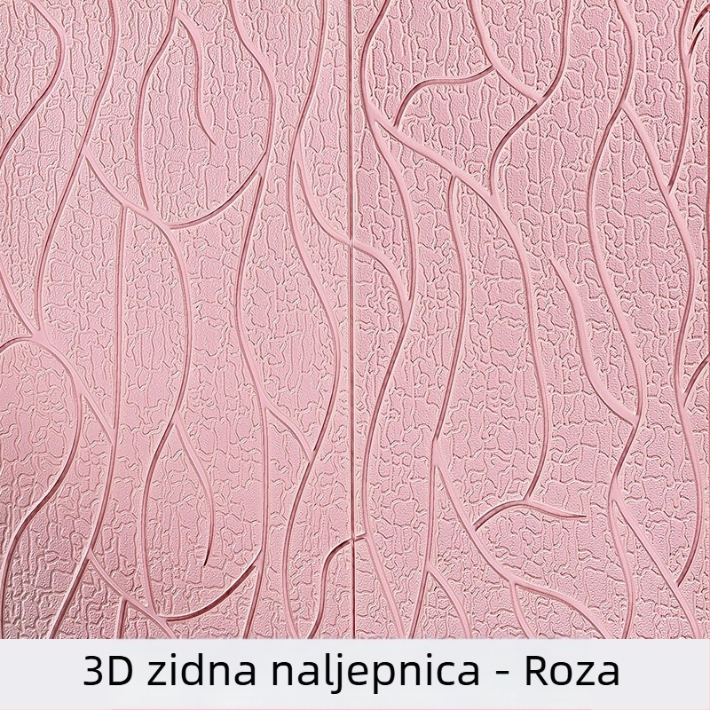 3D zidna naljepnica od pjene, vodootporna i otporna na vlagu, samoljepljiva, XPE pjena, moderan 3D dizajn, za dnevni boravak, spavaću sobu i studij; otpornost na zaprljanje, zvučna izolacija; Uzorak 21991102722