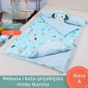 Dječji spavaći vak s čistim pamukom i kašmirskim punjenjem – anti-kick quilt za jesen/zimu
