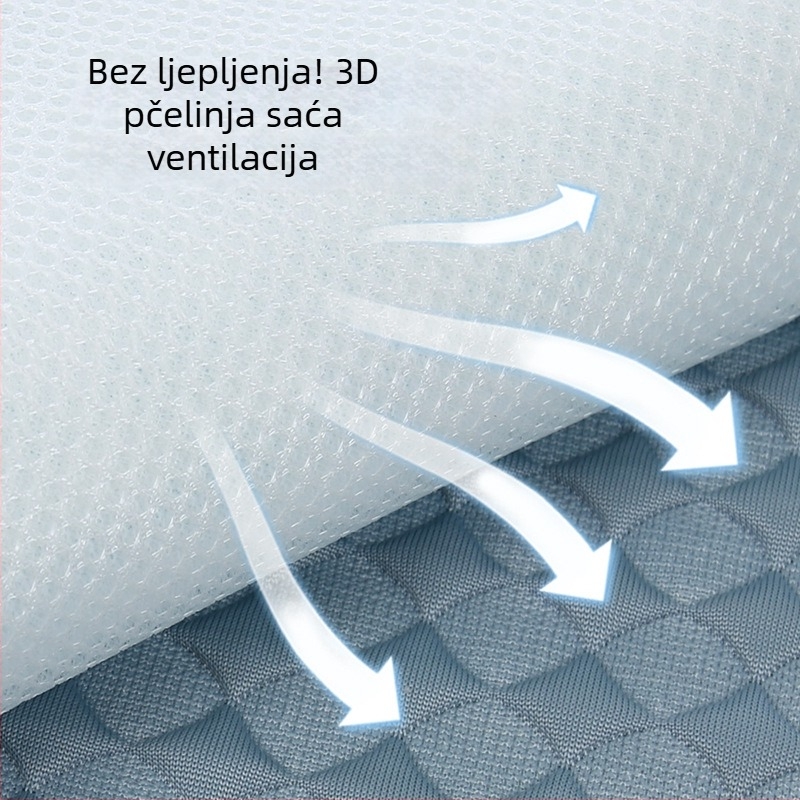 Podložak za sjedalo dječjeg kolica, prozračan hlađajući materijal, za dob 0–12 mjeseci, kompatibilan s petočnim sigurnosnim pojaseom, univerzalna