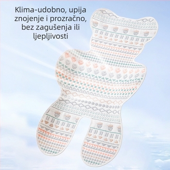 Mekana pamučna podloga za dječji kolica – prozračna podloga za uzrast 1–2 godine