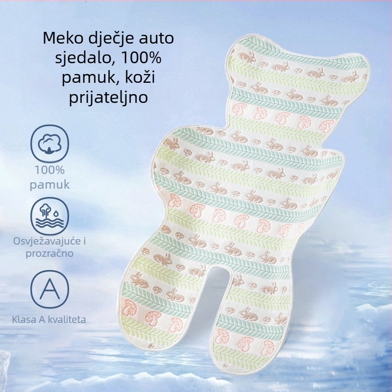 Mekana pamučna podloga za dječji kolica – prozračna podloga za uzrast 1–2 godine
