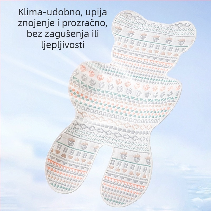 Mekana pamučna podloga za dječji kolica – prozračna podloga za uzrast 1–2 godine