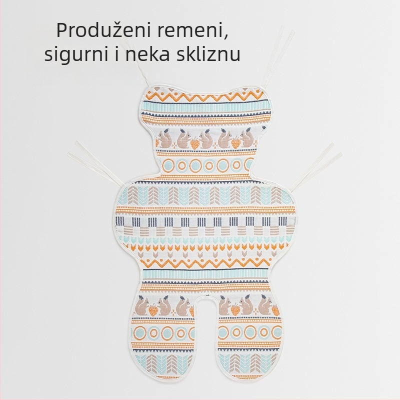 Mekana pamučna podloga za dječji kolica – prozračna podloga za uzrast 1–2 godine