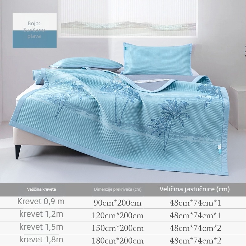 Hladan set za madrac od kemijske vlakna, jacquard tkanina, ice silk mat, modern minimalistički stil
