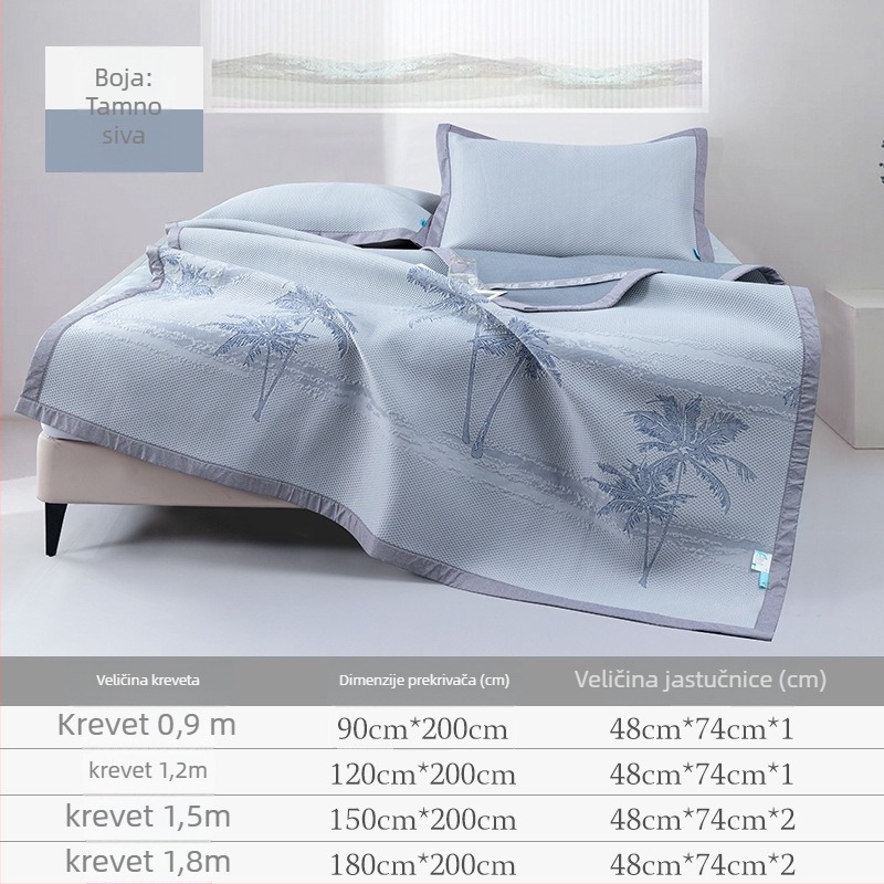 Hladan set za madrac od kemijske vlakna, jacquard tkanina, ice silk mat, modern minimalistički stil