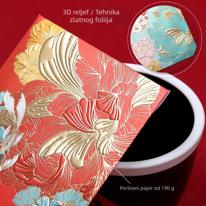 Svadbene vrećice za poklone od bisernog papira, brend Brother Wen Chuang, s otisnutim logom, moderan minimalistički stil