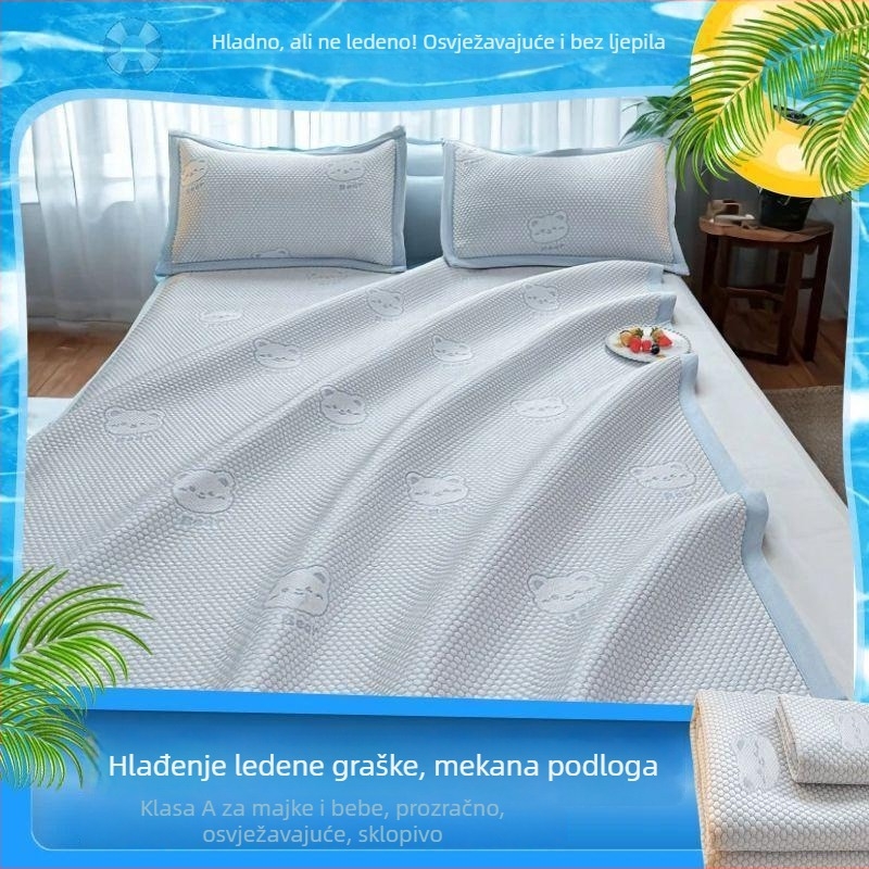 Troje dijelova Ice Silk cooling mat za krevet, Jacquard tkanina, viskozna vlakna, moderan minimalistički stil