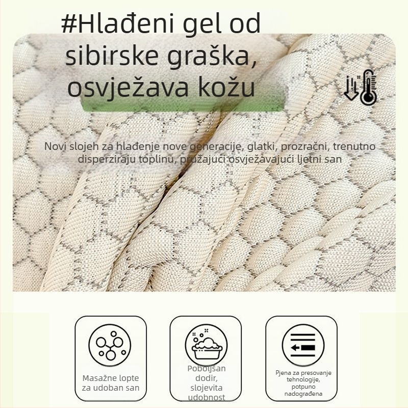 Troje dijelova Ice Silk cooling mat za krevet, Jacquard tkanina, viskozna vlakna, moderan minimalistički stil