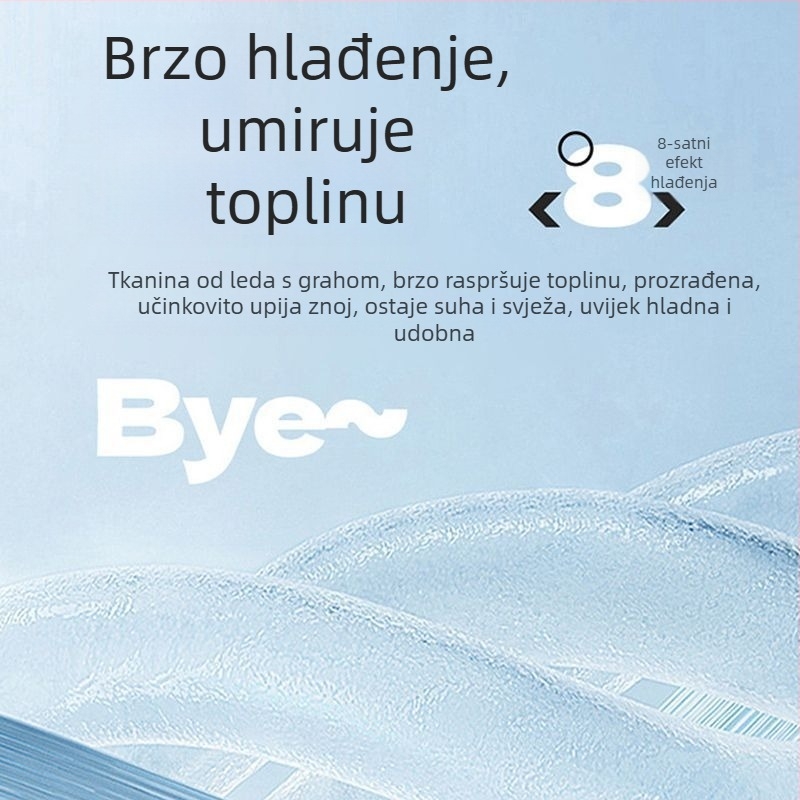Troje dijelova Ice Silk cooling mat za krevet, Jacquard tkanina, viskozna vlakna, moderan minimalistički stil