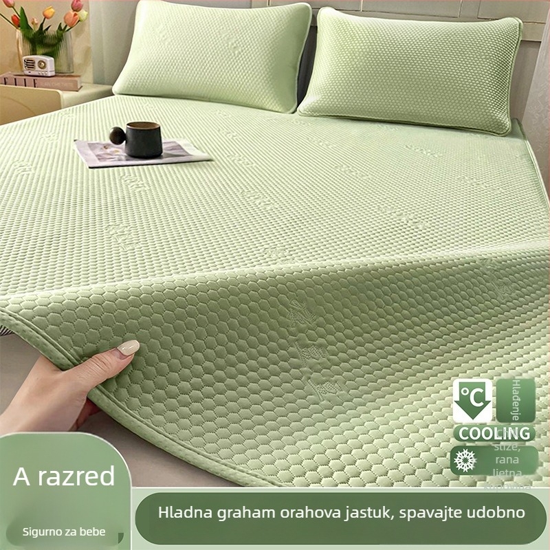 Tri prostirke od ledenog svile – set, sklopaive, Jacquard tkanina, ljetna upotreba