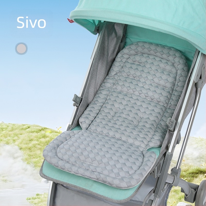 Podložak za sjedalo kolica - Ice Silk hlađenje, ljeto, univerzalno pristaje za kolica i visoku stolicu