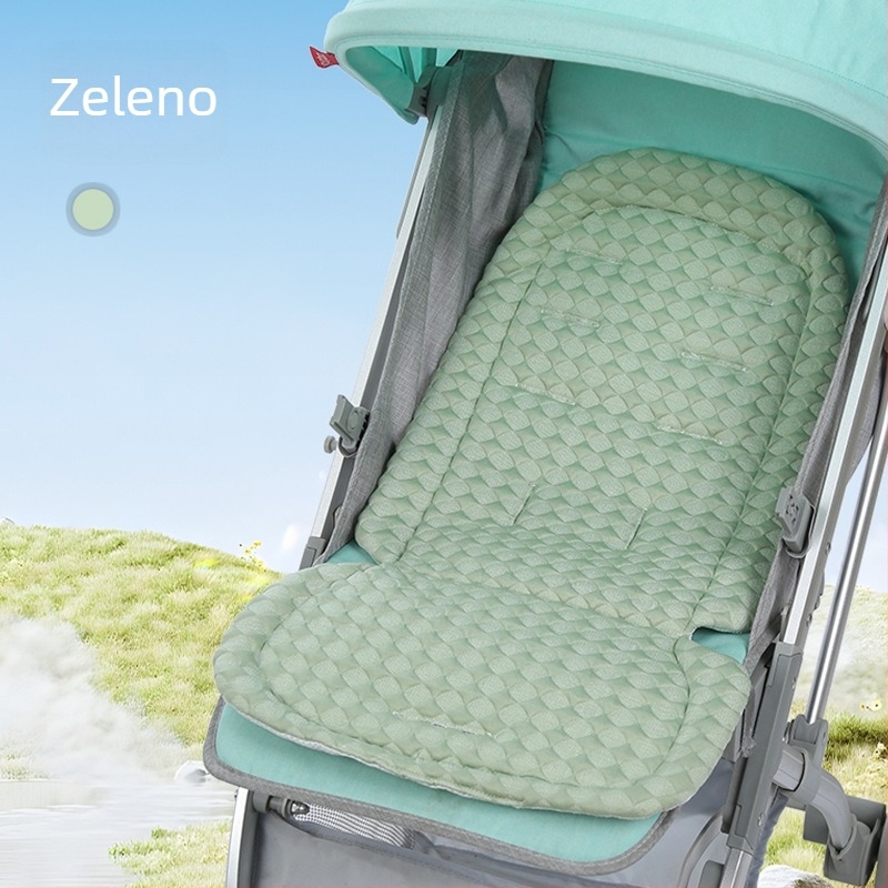 Podložak za sjedalo kolica - Ice Silk hlađenje, ljeto, univerzalno pristaje za kolica i visoku stolicu
