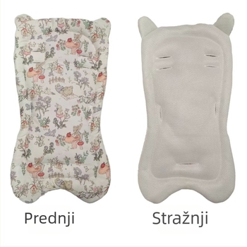 Jastučić za sjedalo kolica od pamuka, prozračan i apsorbirajući udarce, za dojenčad i djecu, pogodan za sve sezone